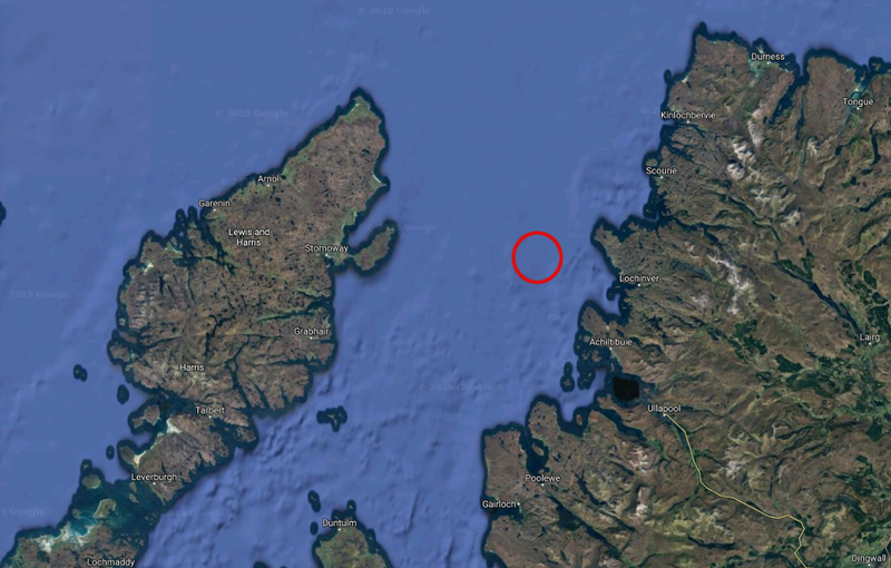 The red circle indicates the proposed site of the 1.2-billion-year-old impact crater.